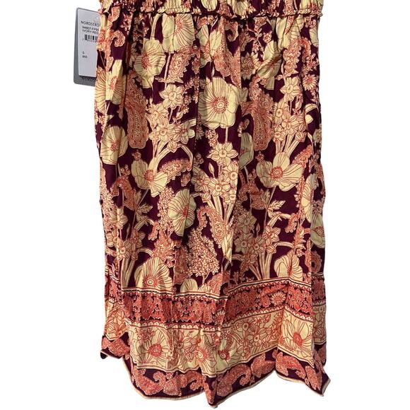 Nostalgia Womens Size Small Mixed Red Floral Boho Fit Flare Mini Dress NEW - Picture 8 of 11